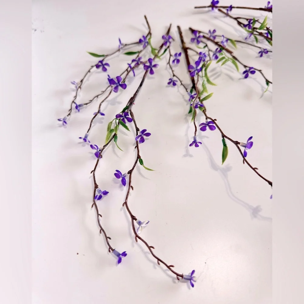 LIFELIKE Purple Willow Blossom Flower Picks Floral Home Decor Arrangement Wreath